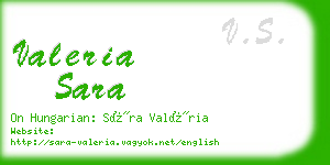 valeria sara business card